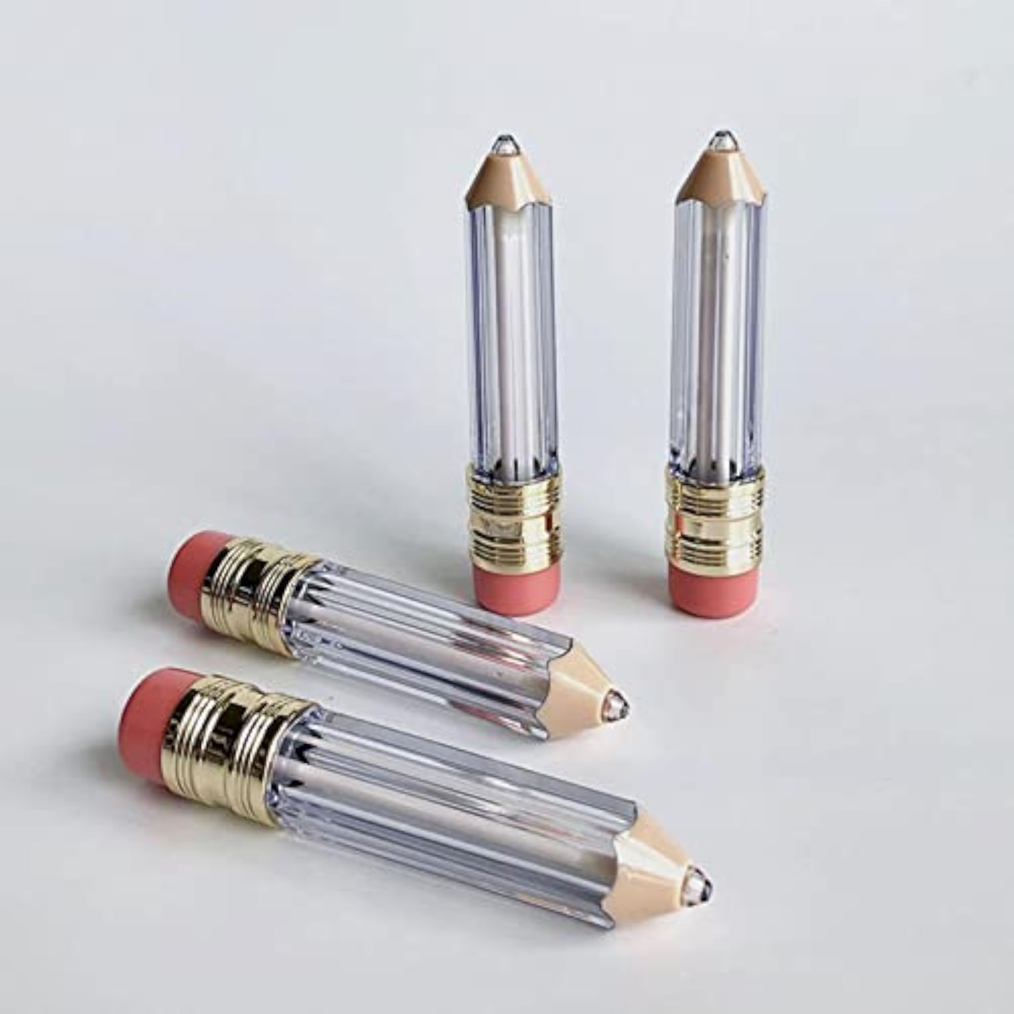2x Lip Gloss Tubes DIY Cosmetics Containers Transparent